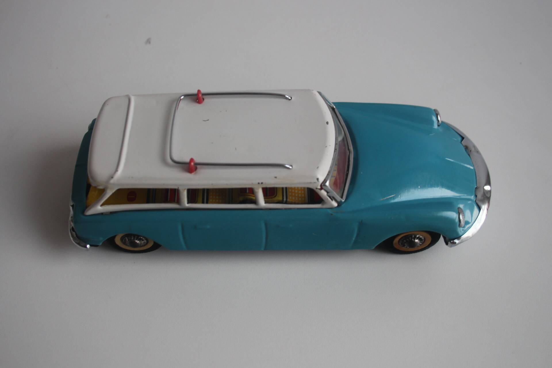 Vintage tin model car, Citroën DS station wagon, 1960s.