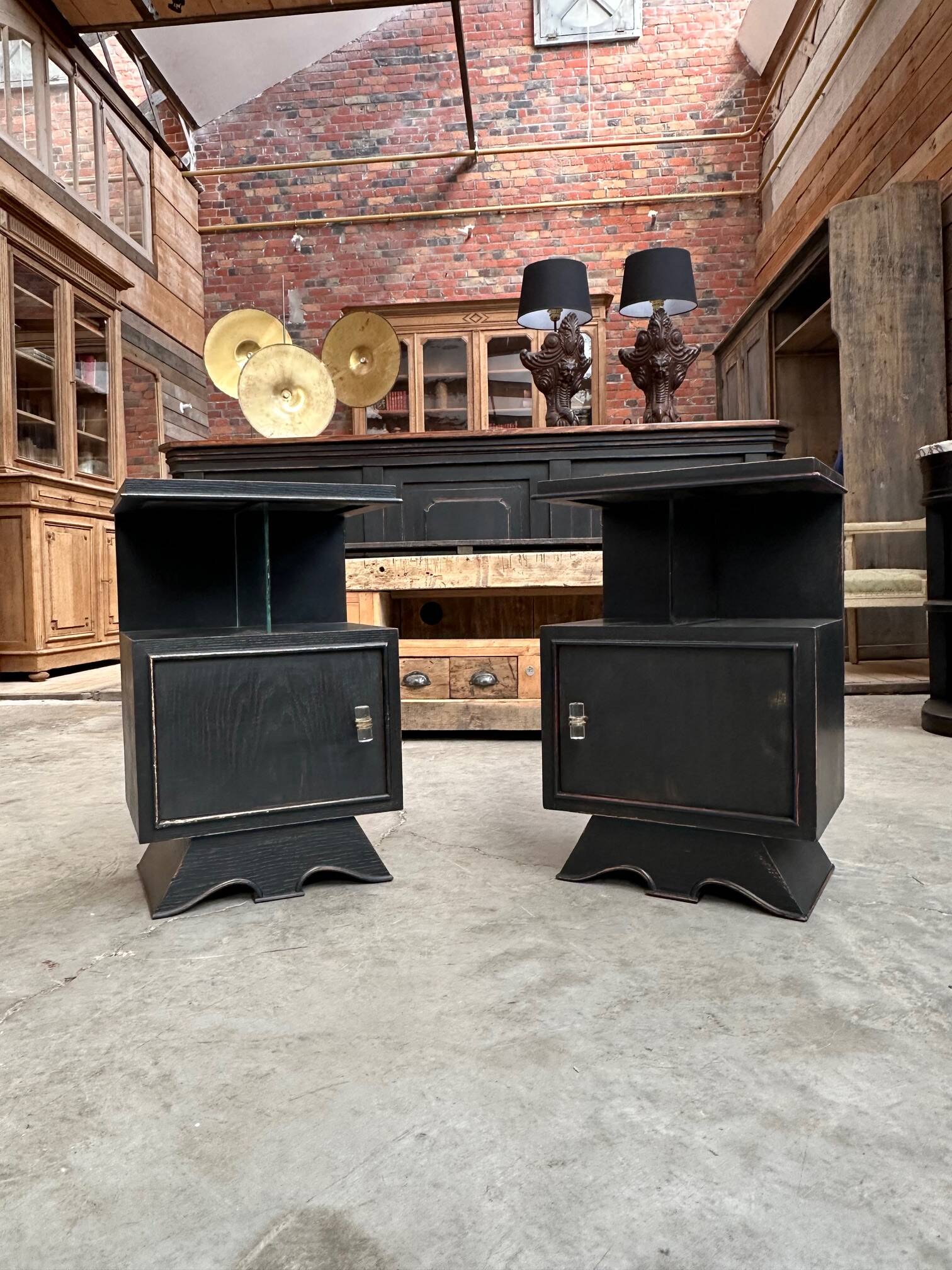 Pair of 1940s bedside tables
