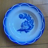 Deep plates André Sarreguemines Digoin blue flowers