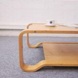 Large light wooden coffee table