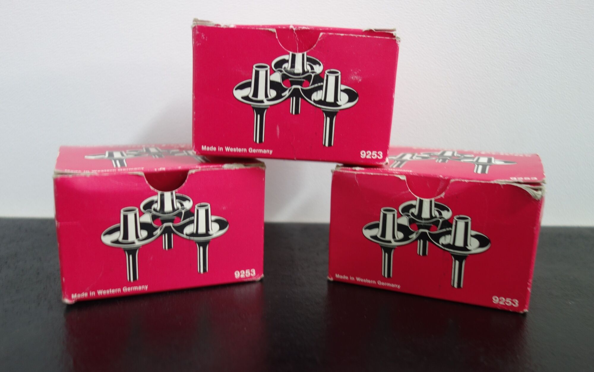 Set of 3 candlesticks Nagel in their original box model Orion