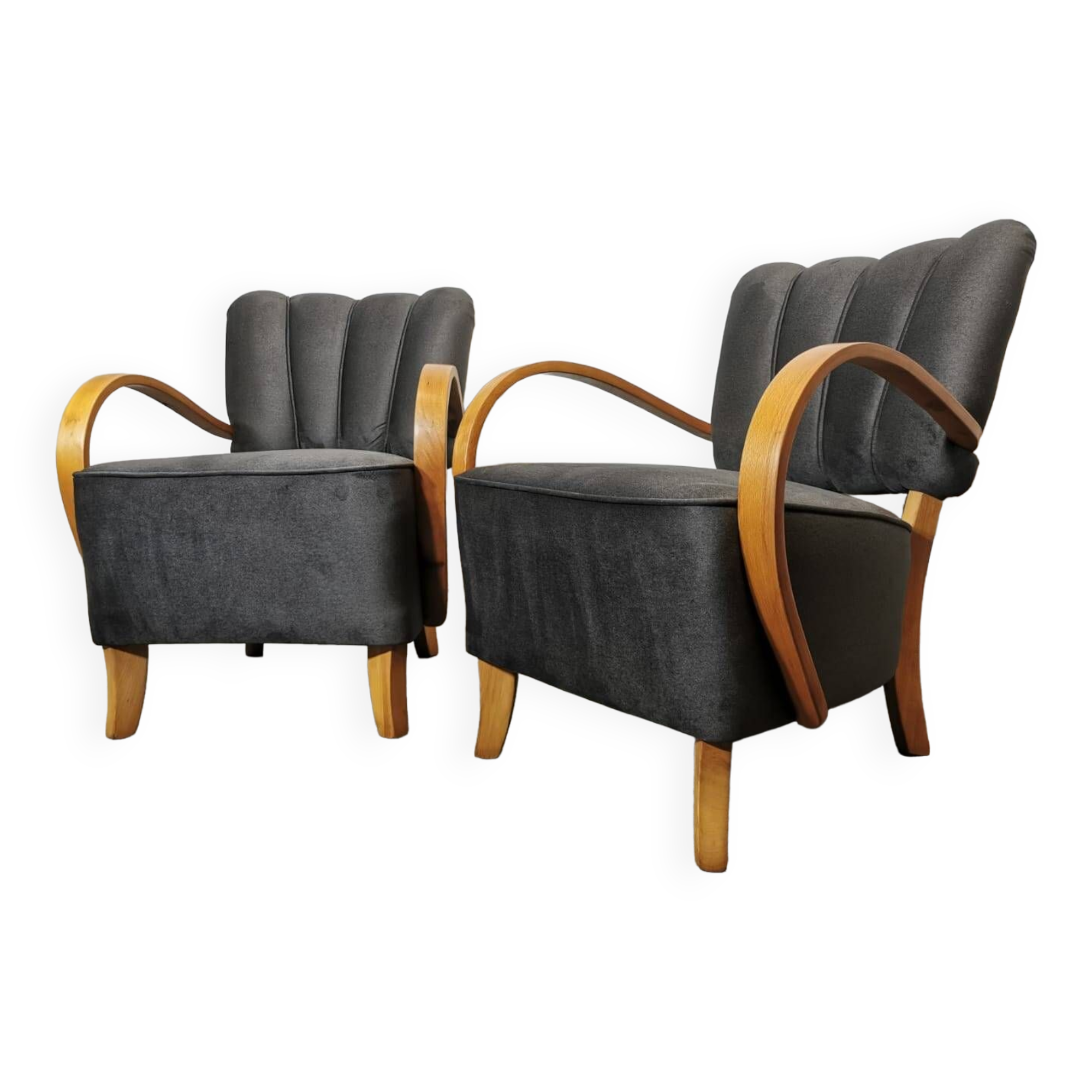 Armchairs by Jindřich Halabala, 1950s, Set of 2