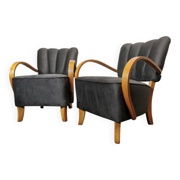 Fauteuils par Jindřich Halabala, 1950s, Set de 2