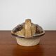 Mushroom-shaped ceramic candlestick from mid-century by Haico Nitzsche for Søholm, 1960s.