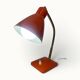 Orange gooseneck desk lamp — Aluminor, Nice, France — circa 60-70
