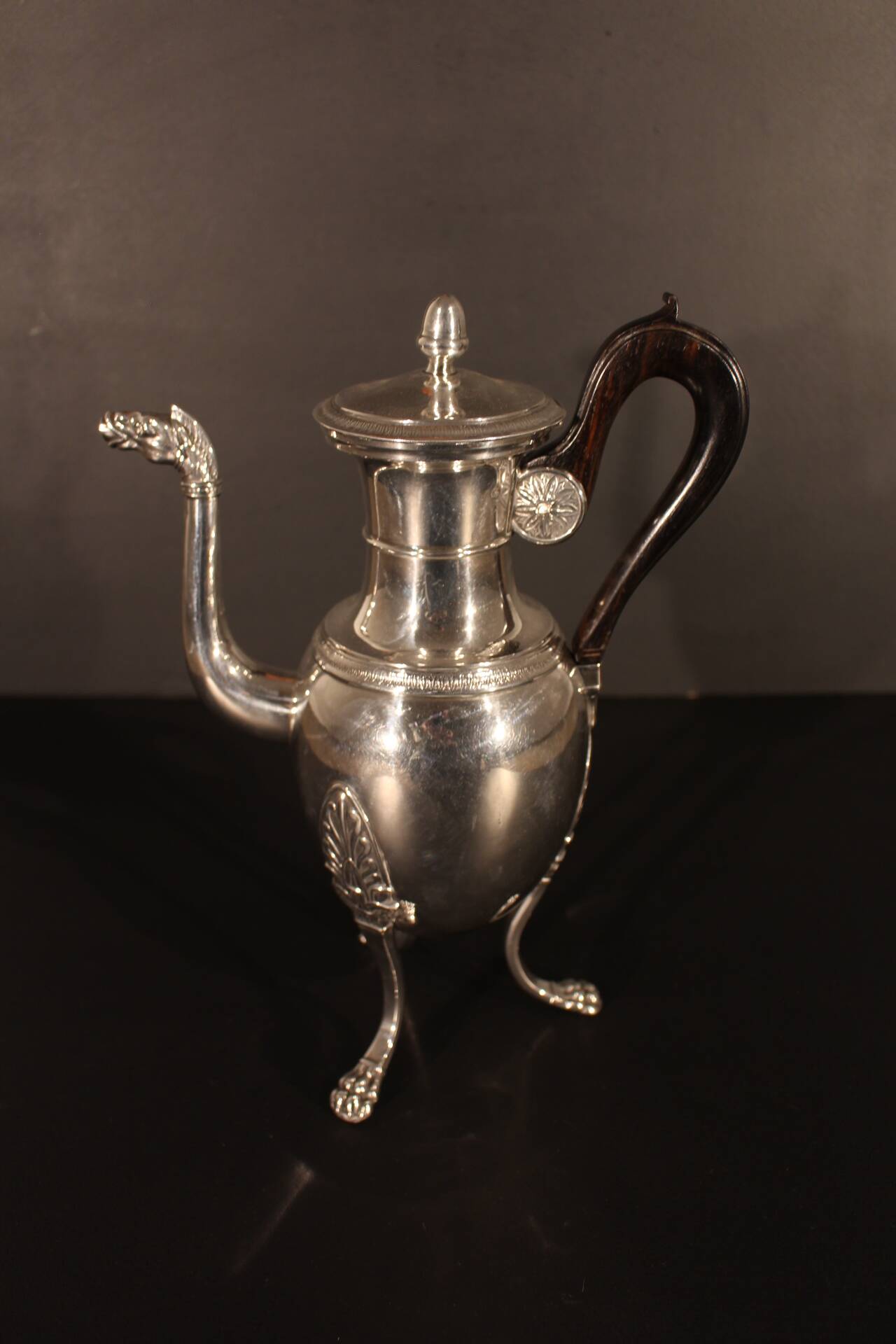 Silver empire vase