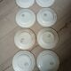 8 antique earthenware dessert plates