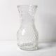 Vintage Rare Clear Hand Pressed Glass Flower Vase / Fidenza / Italy / 1970s