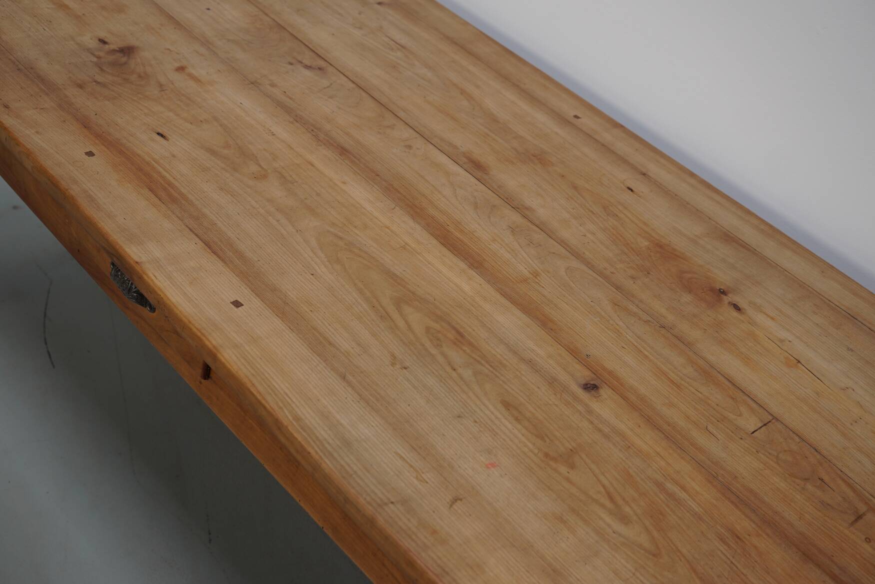 Antique Cherry French Farmhouse Dining Table, 19th Century