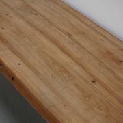 Table à manger de ferme française en cerisier antique, 19e siècle