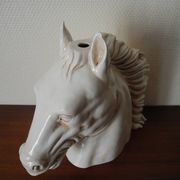 Ceramic horse head lamp base vintage horse lamp base design 70s