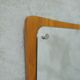 Scandinavian Minimalist Teak Mirror 1960s 36x30cm