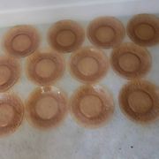 Twelve amber sunflower plates Vereco