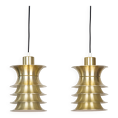 Paire de 2 lampes danoises de l'ère spatiale des années 1970.