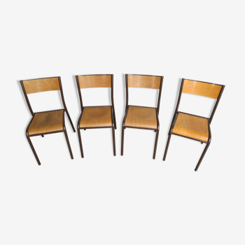 Set de 4 chaises Mullca vintage