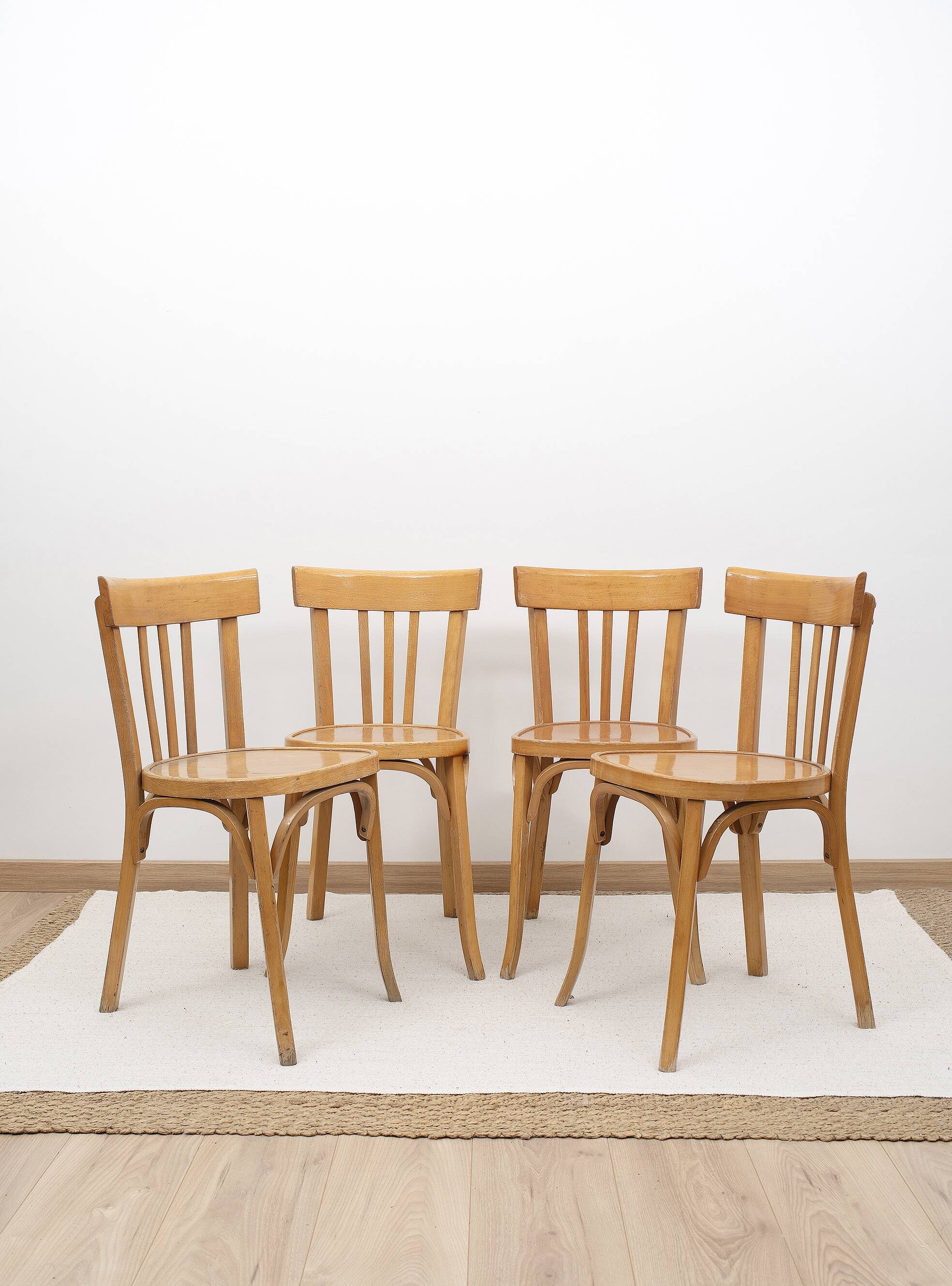 BAUMANN bentwood bistro chairs, set of 4