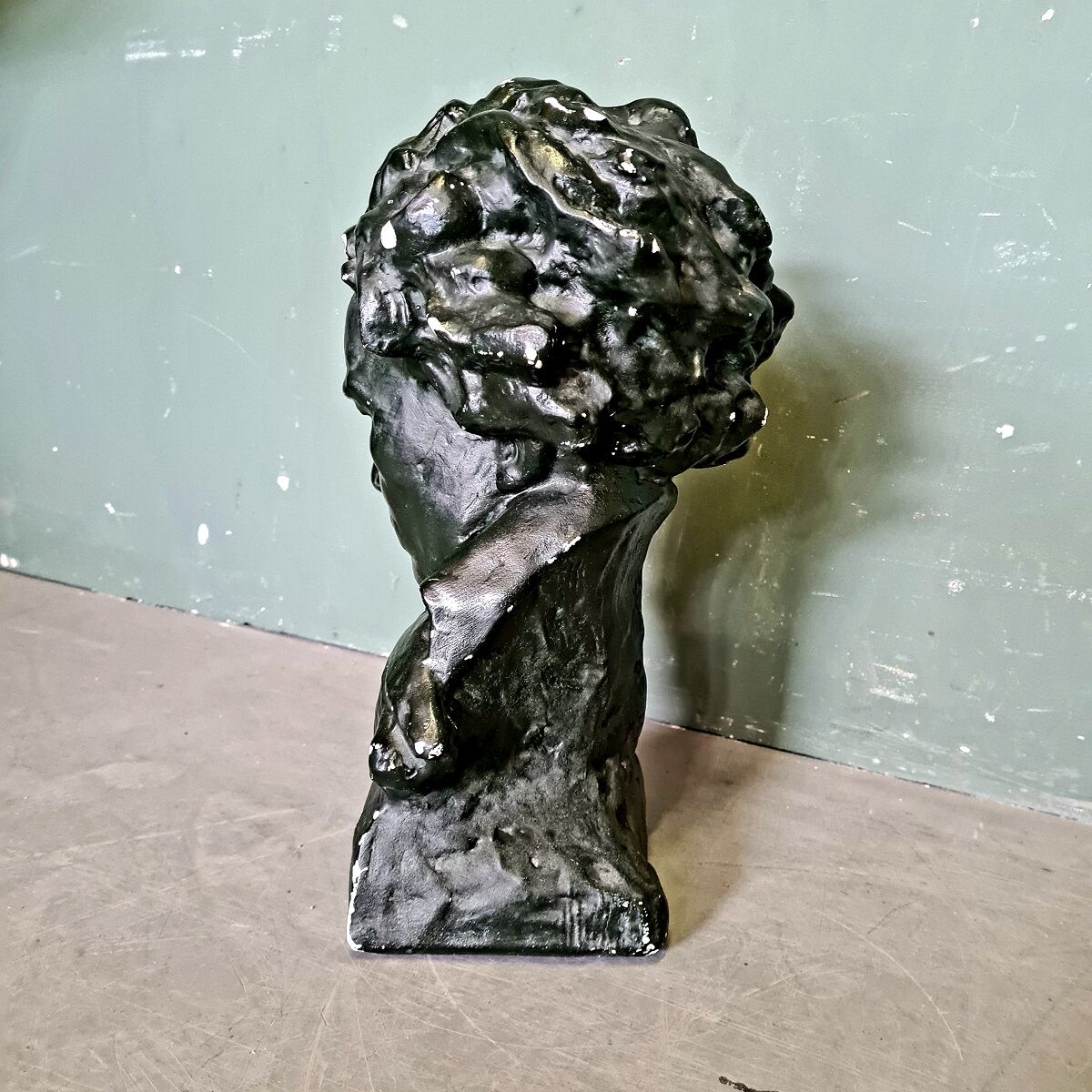 Vintage Plaster Bust Beethoven after Ugo Cipriani