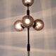 1980s Brass and Glass Floor Lamp, Restored