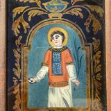 Peinture Fixé sous verre XIX ème