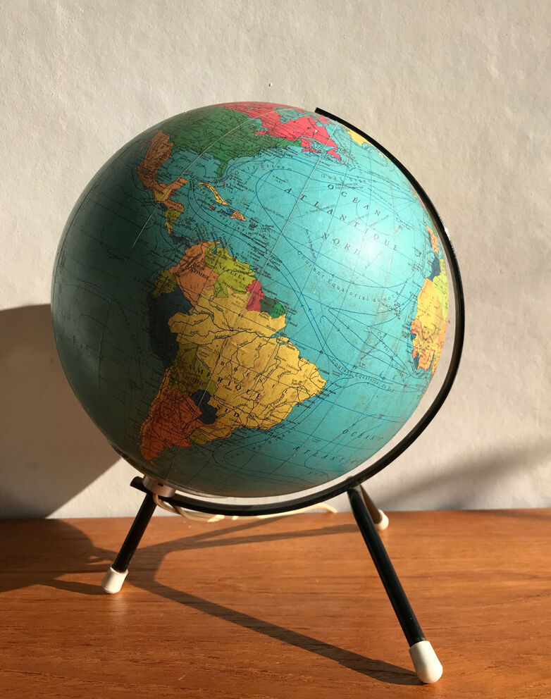 Luminous globe of Cartes Taride editions - 1960s