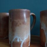 4 enameled stoneware cups