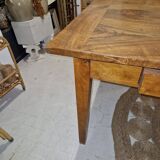 Walnut table with two drawers