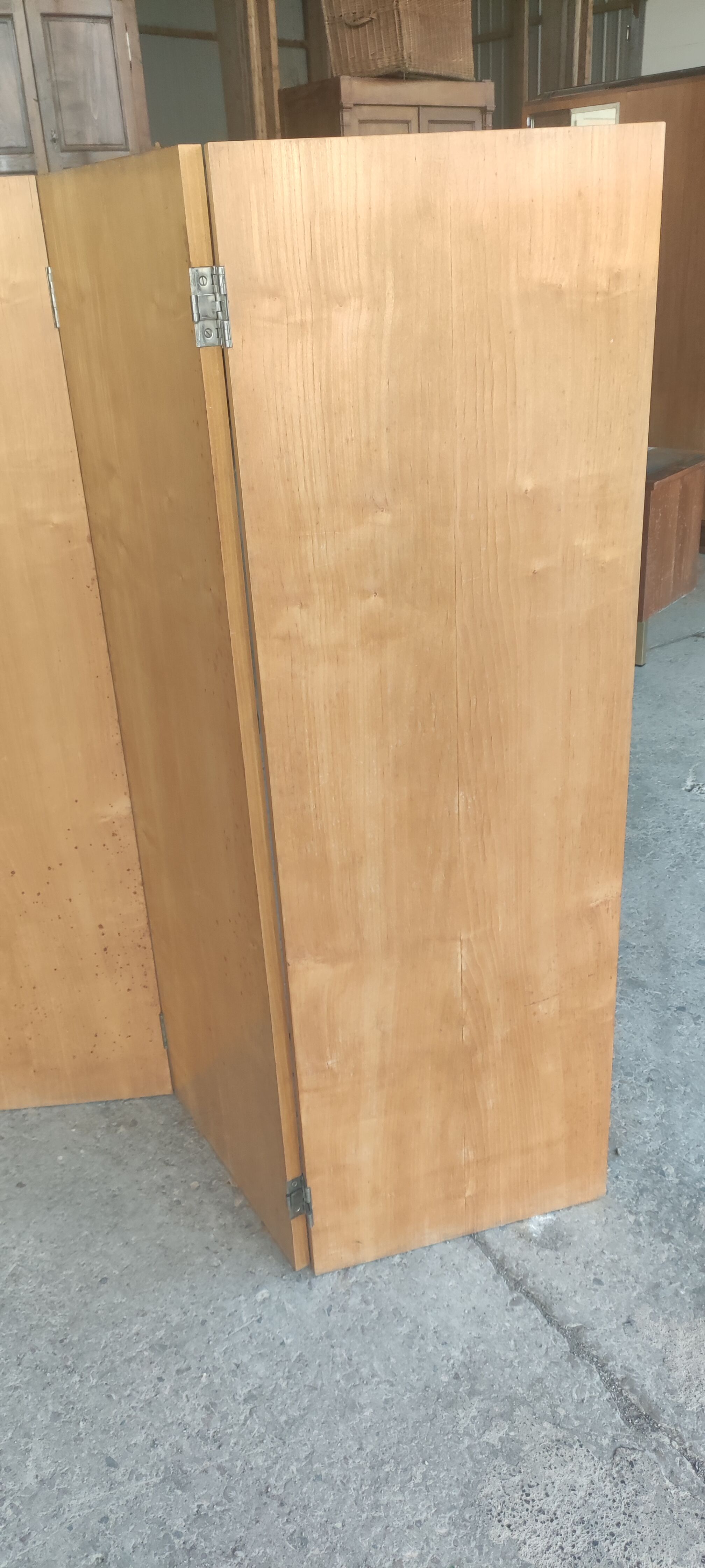 Screen 4 ventaux in elm veneer year 40-50