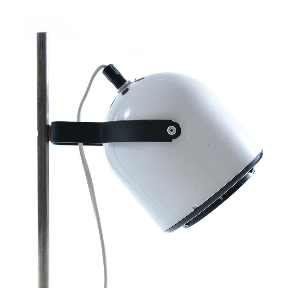 White Metal Table Lamp, Hungary 1970s