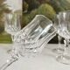 4 white wine stemmed glasses in Arques crystal, Longchamp vintage model