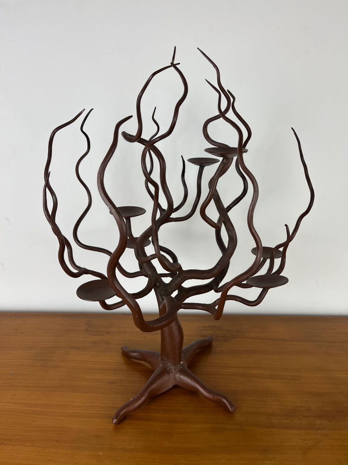 Wrought iron tree candlestick, candelabrum