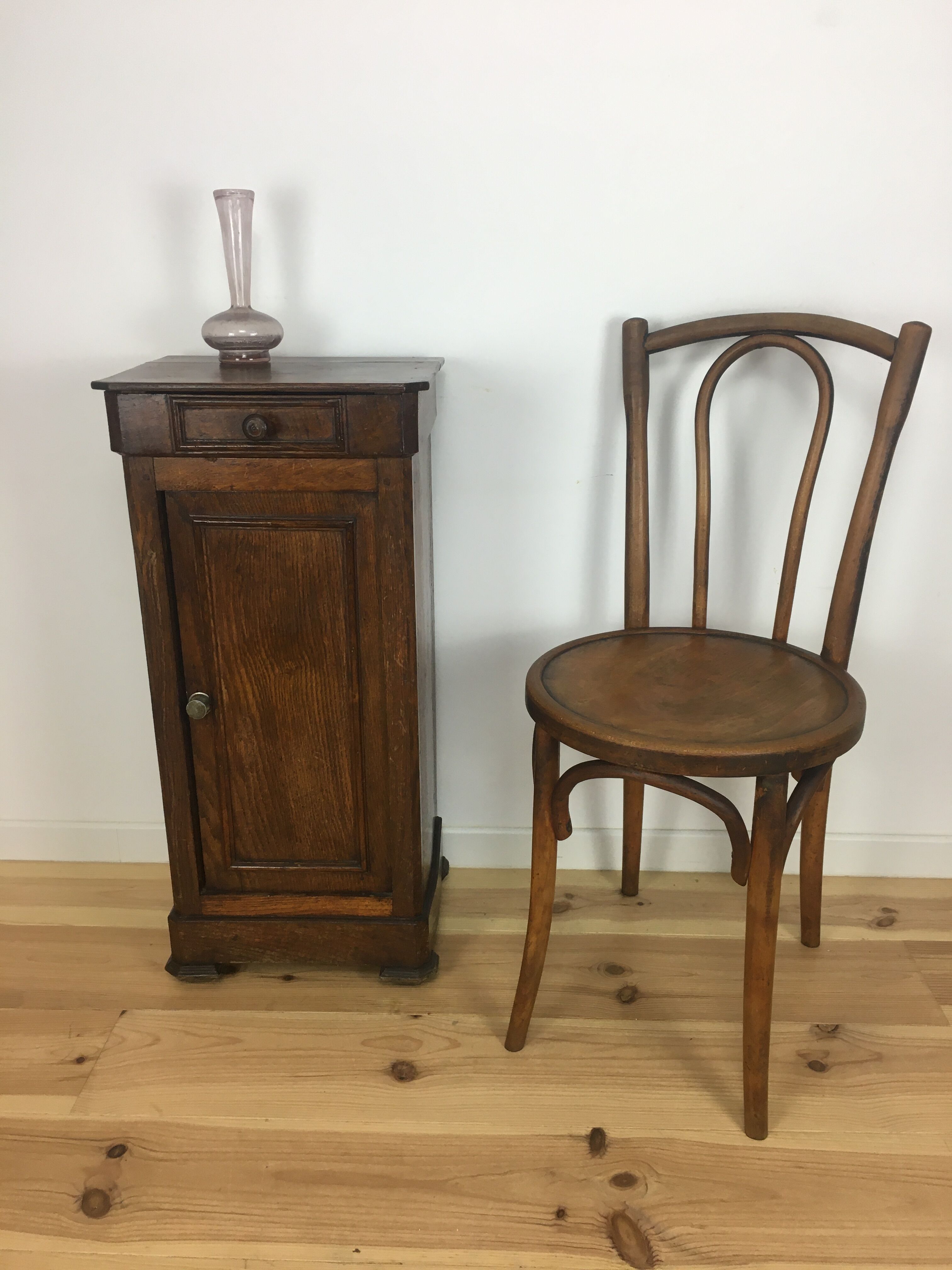 Old rustic back furniture, column, solid wood