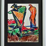 Original abstract drawings by KLAAS BOONSTRA