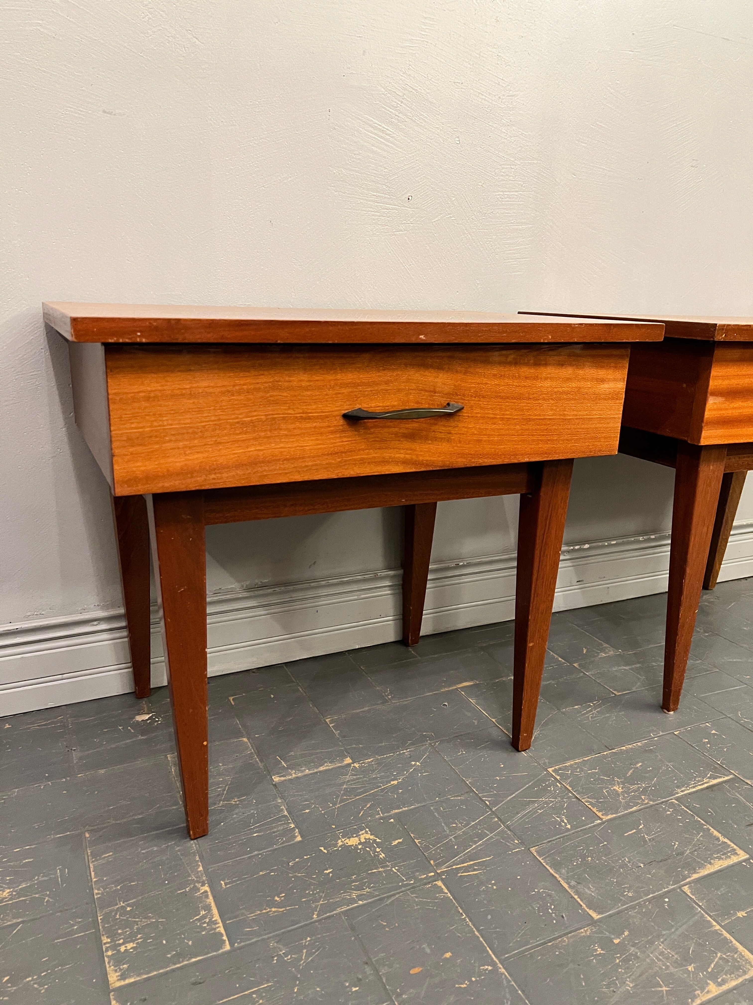 Pair of vintage bedside tables