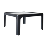 Italian glass top coffee table, 1970s