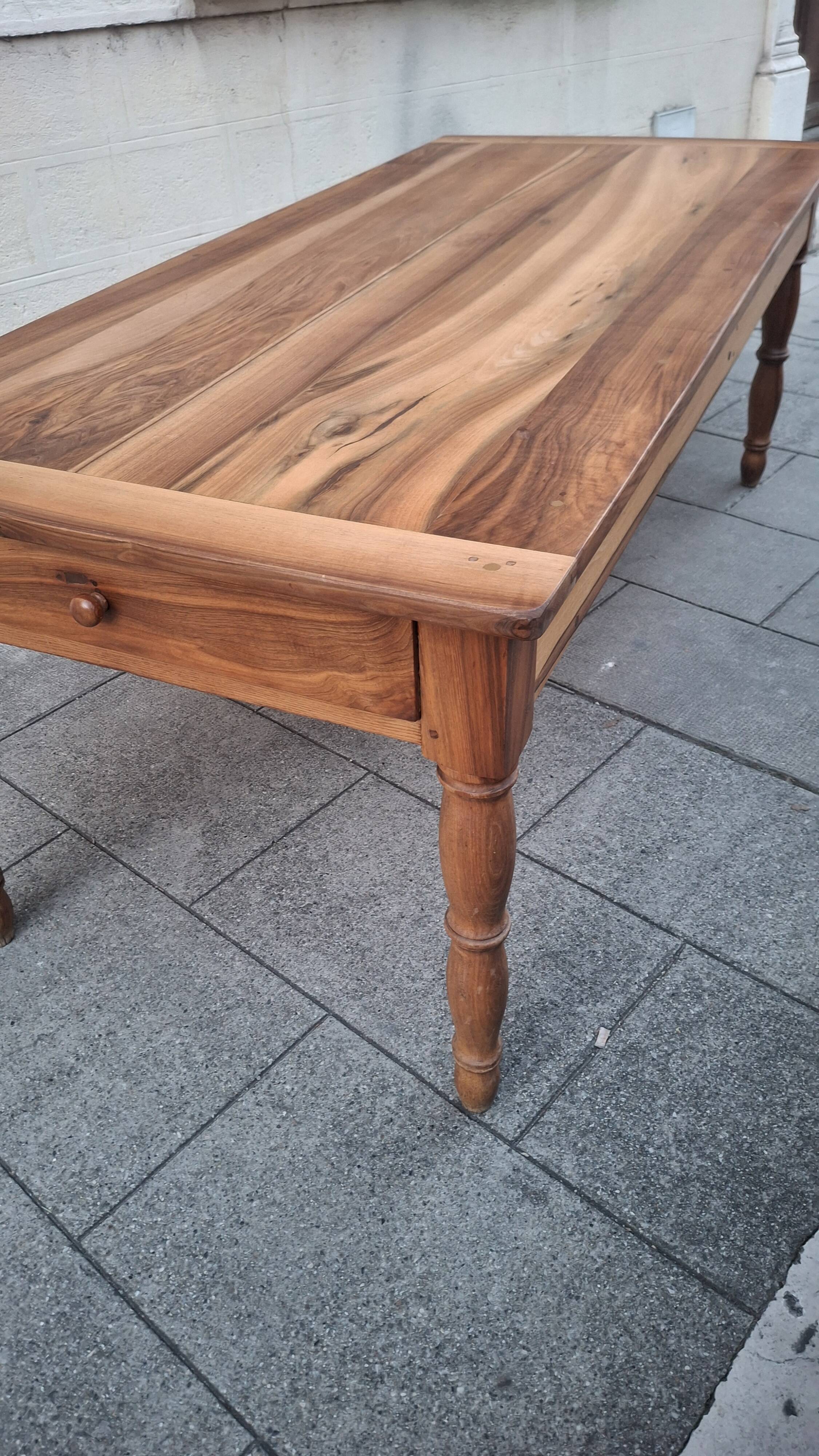 Walnut farmhouse table