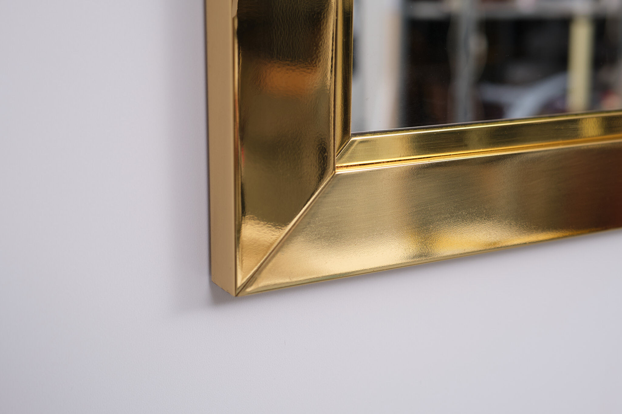 Brass mirror 1970 italy