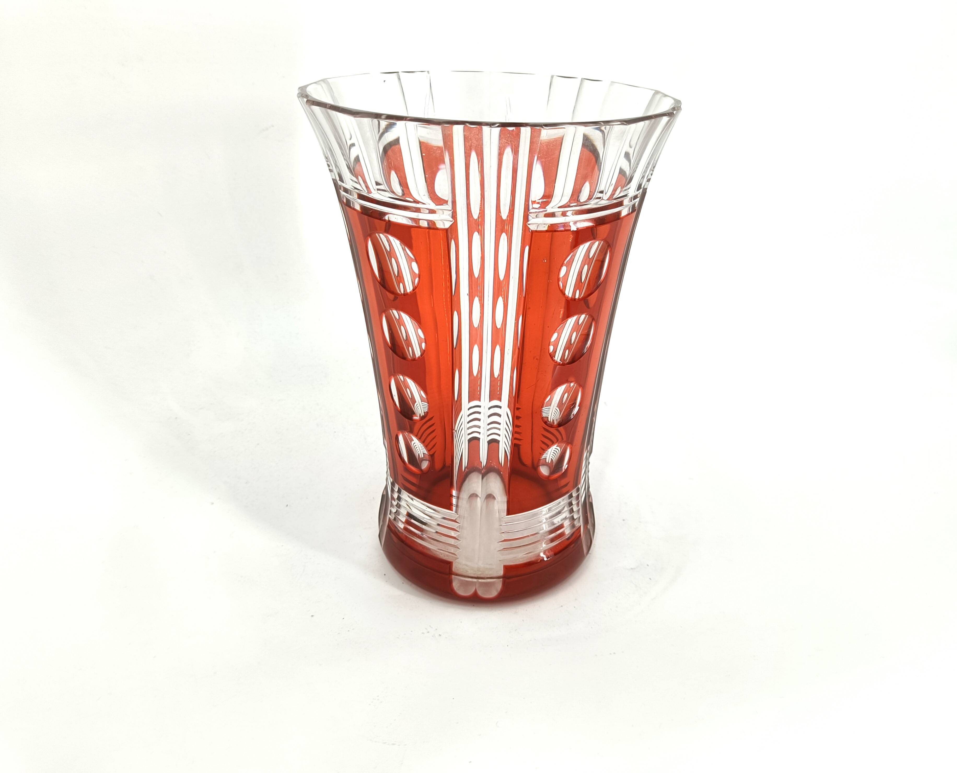 Crystal vase by Saint Lambert, 1960s