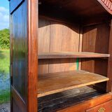 Armoire 19 ème en noyer 2 portes 2 tiroirs