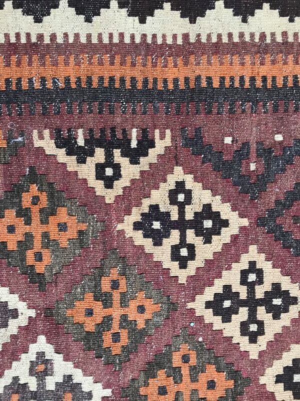 Kilim ancien persan ghashghai tissé main 131x246 cm