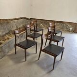 6 Scandinavian style teak chairs 1960