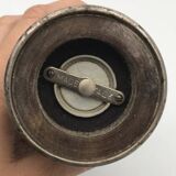 Vintage pepper mill in wood and silver, fisher silversmith 1937, italy