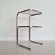 Side table - chrome and smoked glass table - vintage design