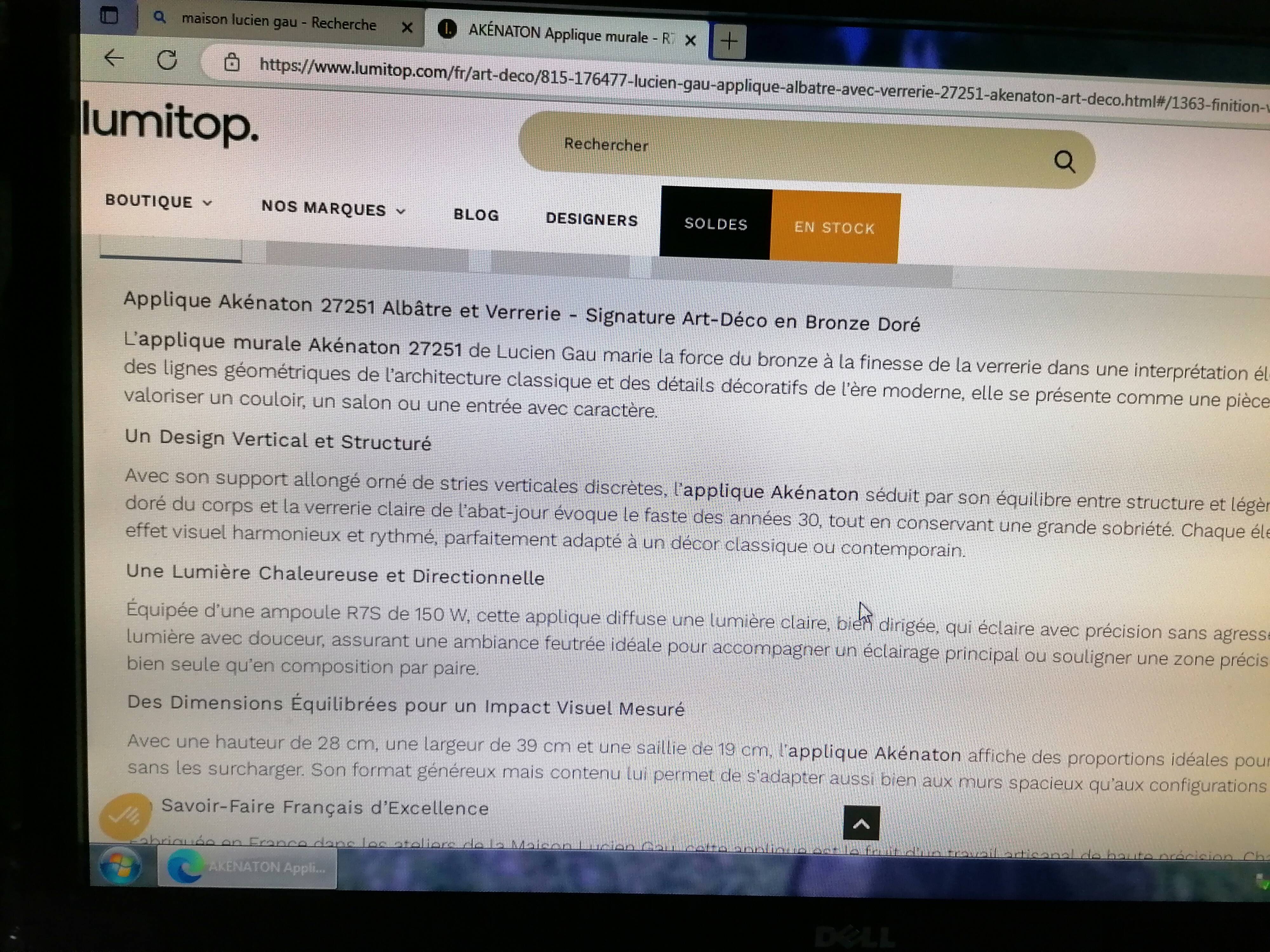 Akenaton wall light by Maison Lucie Gau