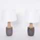 Pair of Mid-Century Handmade Stoneware table lamps  model 3001 by Einar Johansen for Soholm
