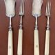 Antique Cutlery - Dessert spoon and fork - in silver