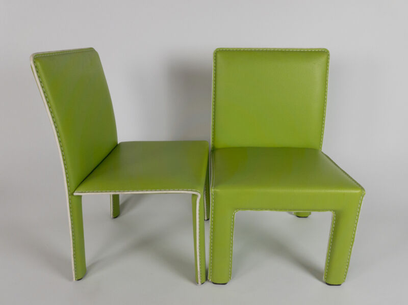 Ensemble de chaises junior vert menthe Style traders fait main 2000