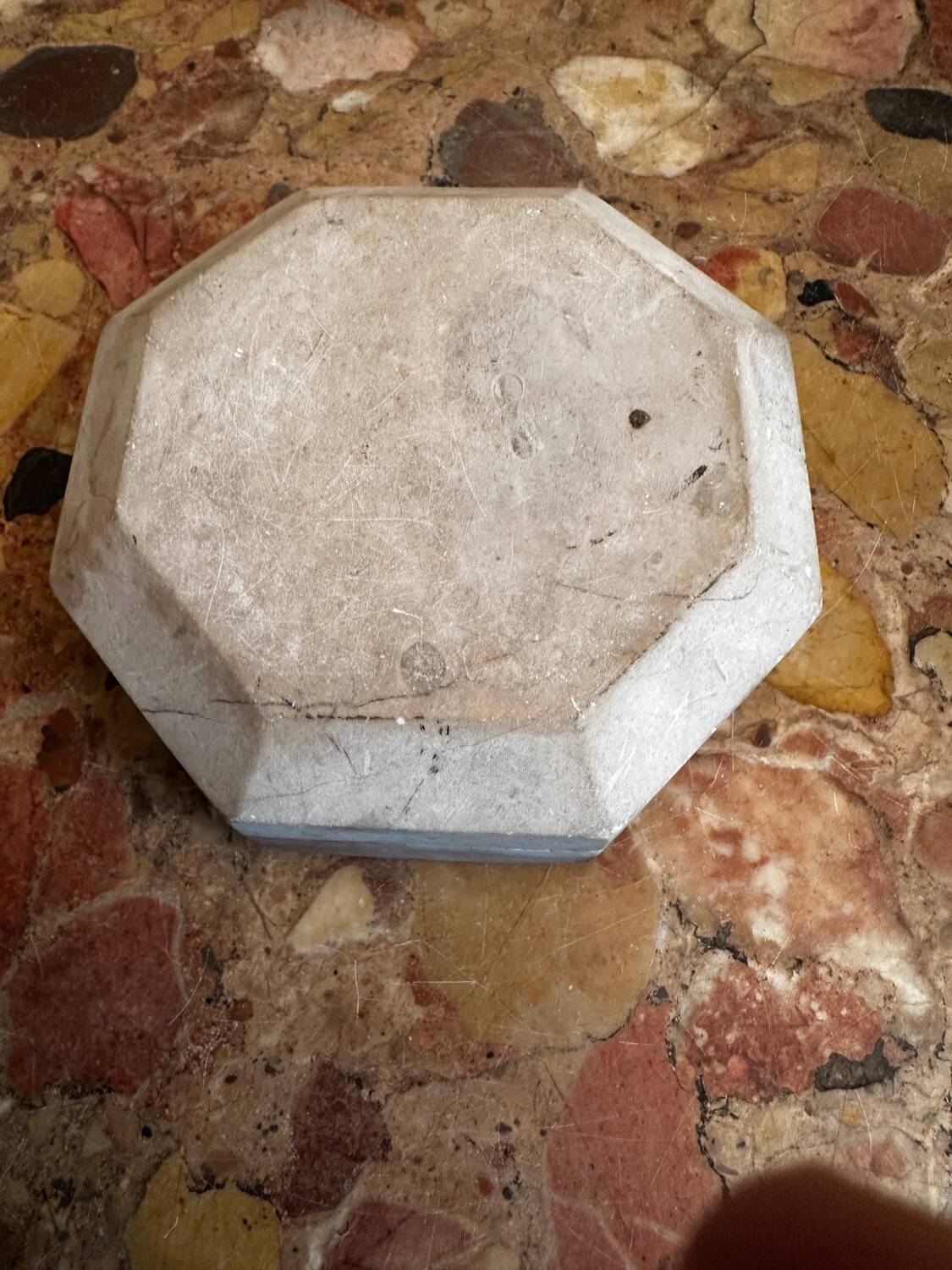 Ashtray / Art Deco double marble catchall