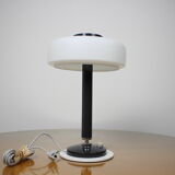 Mid-century rare black & white table lamp/ Napako, 1960's