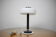 Mid-century rare black & white table lamp/ Napako, 1960's
