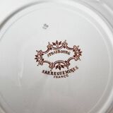 9 Terre de Fer Sarreguemines Flat Plates Rare Model from the Strasbourg Series